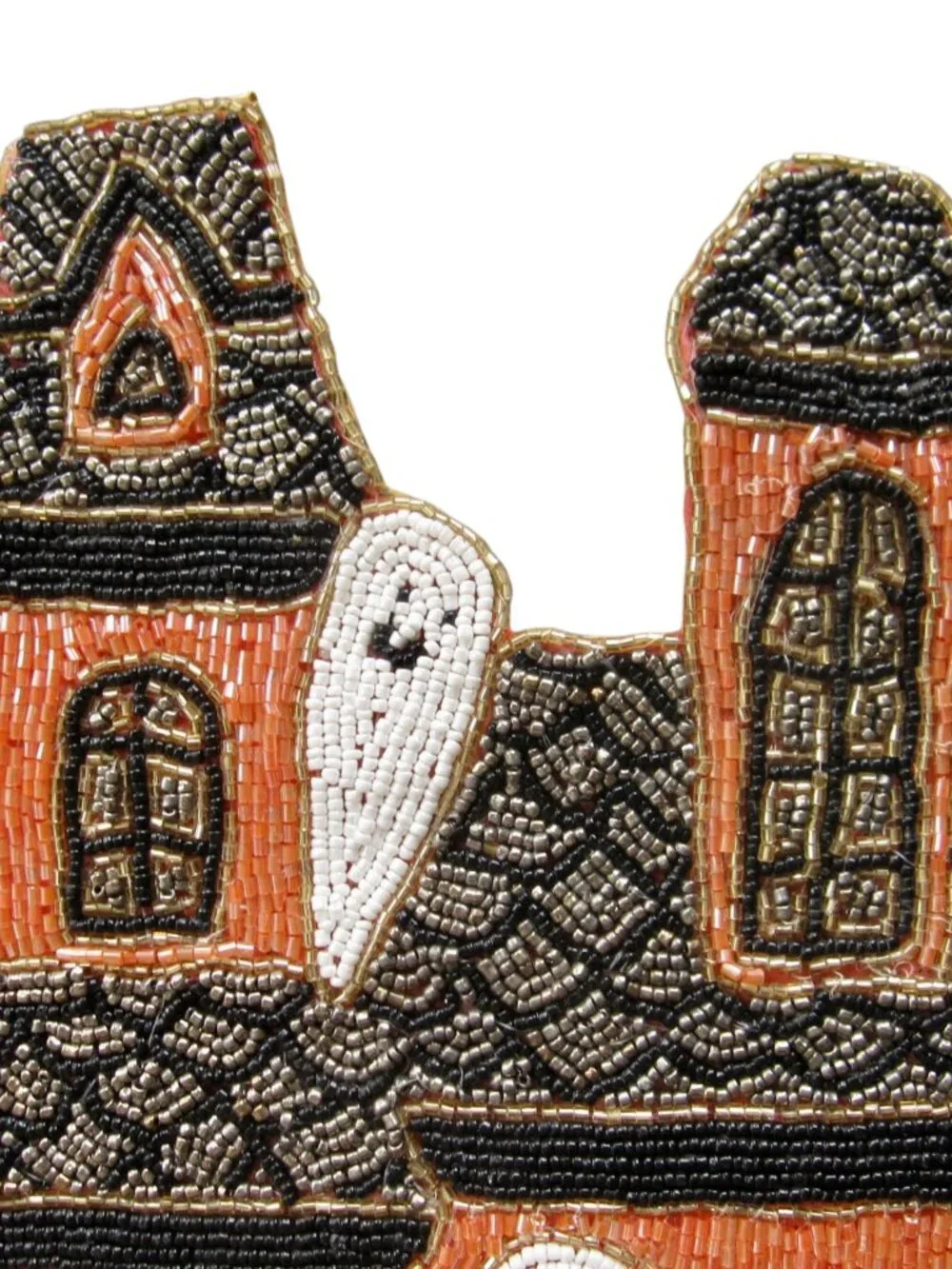 Rachel Zoe Haunted House Beaded Placemat Centerpiece Charger Spooky HALLOWEEN